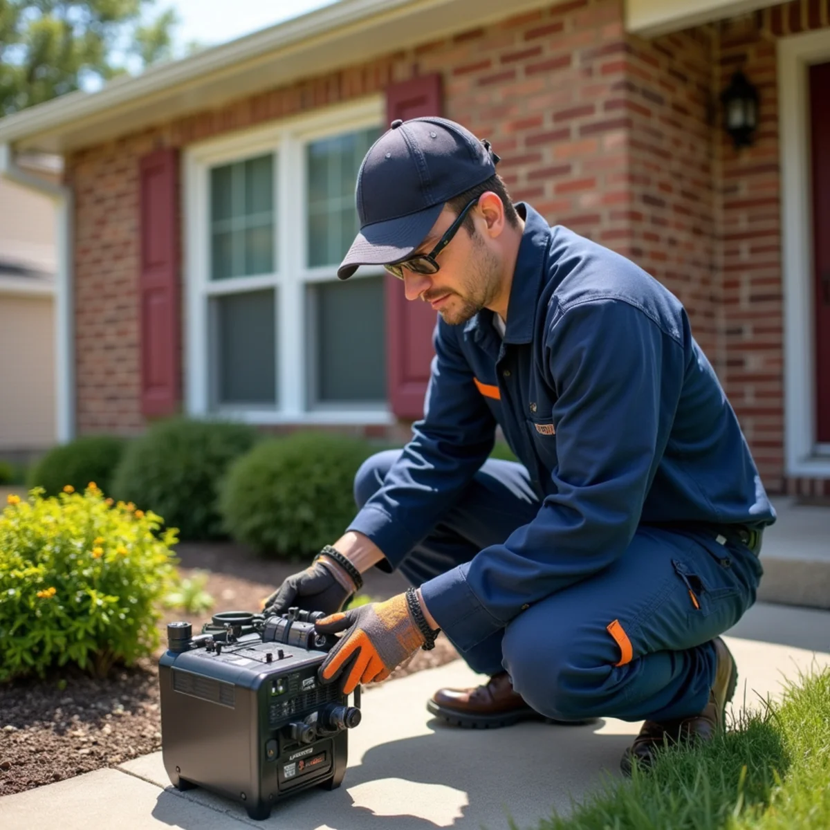 Technician performing exterior sewer diagnostic service in Matteson, IL